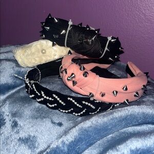 Studded and Pearl Embellished Headbands